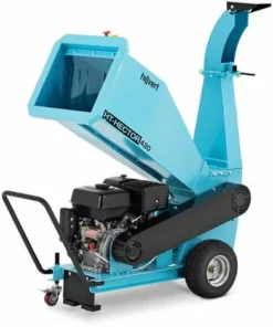 HILLVERT Broyeur De Végétaux Roues Réservoir 5L Ø De Coupe Max. 100Mm 3.600 Tr/Min 15 Cv - Noir, Gris