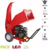 Broyeur Déchiqueteur De Branches 100 Mm Moteur Puissant 15CV LE56420-100 LEA - Rouge