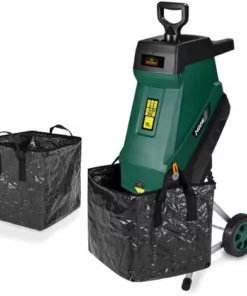 GARDEBRUK - Broyeur De Jardin Végétaux 2400 W Déchiqueteur Jardin électrique Sac Ramassage 2x50L Branches Arbuste 45mm Déchets Verts