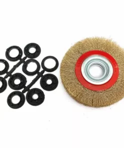 DRILLPRO 6 Pouce 150mm Brosse De Roue En Acier Avec Bagues Adaptateur Pour Broyeur à Banc LAVENTE 9 DRILLPRO 6 Pouce 150mm Brosse De Roue En Acier Avec Bagues Adaptateur Pour Broyeur à Banc LAVENTE -Promos Broyeur de végétaux Magasin 19884301 4