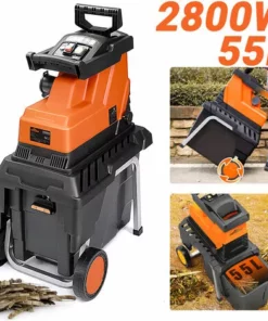 TOPSHAK TS-WS1 Broyeur De Végétaux Déchiqueteuse De Bois Déchiqueteuse De Feuilles D’arbre Broyeur De Branches 55L 2800W Prise EU -Promos Broyeur de végétaux Magasin 42965802 3
