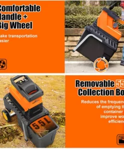 JMAX TS-WS1 Broyeur De Végétaux électrique 2800W 45mm 55L -Promos Broyeur de végétaux Magasin 53551032 3