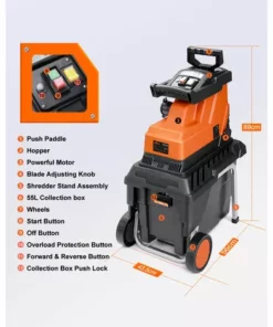 JMAX TS-WS1 Broyeur De Végétaux électrique 2800W 45mm 55L -Promos Broyeur de végétaux Magasin 53551032 4