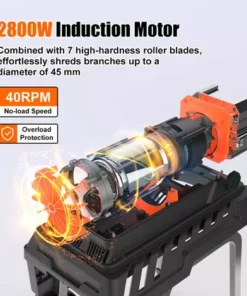 JMAX TS-WS1 Broyeur De Végétaux électrique 2800W 45mm 55L -Promos Broyeur de végétaux Magasin 53551032 5