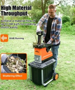 JMAX TS-WS2 Broyeur De Végétaux électrique 2800W 45mm 60L -Promos Broyeur de végétaux Magasin 53552390 2