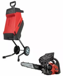 Pack SCHEPPACH Broyeur électrique - 2400 W - 2 Sac Collecteurs - GS55 - Tronçonneuse Thermique ProCut - 25 Cm - 700 W - CSP2540