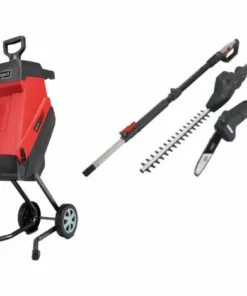 Pack SCHEPPACH Broyeur électrique - 2400 W - 2 Sac Collecteurs - GS55 - Taille-haies 2 En 1 - 41 Cm - 710 W - TPX710
