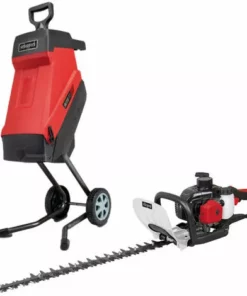 Pack SCHEPPACH Broyeur électrique - 2400 W - 2 Sac Collecteurs - GS55 - Taille-haies Thermique - 60 Cm - 1 CV - HTH250/240P