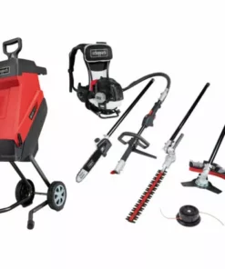 Pack SCHEPPACH Broyeur électrique - 2400 W - 2 Sac Collecteurs - GS55 - Outil Multifonctions ProCut 4 En 1 à Dos - 1,8 CV - MFH5300-4BP