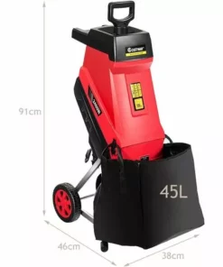 RELAX4LIFE Broyeur De Jardin Électrique 2400 W, Broyeur Végétaux Et Branches Électrique Avec Sac Collecte 45 L, Broyeur à Couteaux Épaisseur Jusqu'à 45 Mm Pour Parc, Pelouse -Promos Broyeur de végétaux Magasin 64129968 5