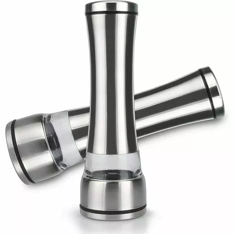 PESCE 2 Pcs Moulin À Sel Et À Poivre Moulin Broyeur Réglable Moulin En Céramique Mécanisme 304 En Acier Inoxydable Brossé Acrylique Corps Sel Et Poivre Shakers Pour Sel, Poivre, Herbes Séchées, Épices 3 PESCE 2 Pcs Moulin À Sel Et À Poivre Moulin Broyeur Réglable Moulin En Céramique Mécanisme 304 En Acier Inoxydable Brossé Acrylique Corps Sel Et Poivre Shakers Pour Sel, Poivre, Herbes Séchées, Épices