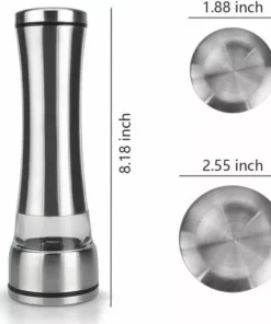 PESCE 2 Pcs Moulin À Sel Et À Poivre Moulin Broyeur Réglable Moulin En Céramique Mécanisme 304 En Acier Inoxydable Brossé Acrylique Corps Sel Et Poivre Shakers Pour Sel, Poivre, Herbes Séchées, Épices 9 PESCE 2 Pcs Moulin À Sel Et À Poivre Moulin Broyeur Réglable Moulin En Céramique Mécanisme 304 En Acier Inoxydable Brossé Acrylique Corps Sel Et Poivre Shakers Pour Sel, Poivre, Herbes Séchées, Épices -Promos Broyeur de végétaux Magasin 64521709 3