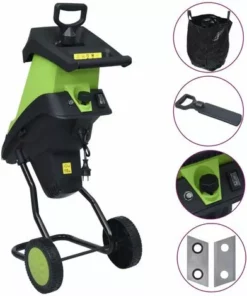 PESCE Broyeur électrique De Jardin Avec 2 Lames Supplémentaires 2400W